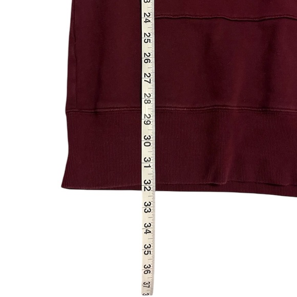 UNIQLO Vintage Peanuts Snoopy Maroon Long Sleeved Hoodie Sweatshirt Dress - Picture 7 of 8
